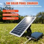 5W Solar Panel Charger, Solar Panels Professional Monocrystalline High Efficiency USB Solar Cell Maintainer for Laptops, Radios and Cell Phones with Solar Generator