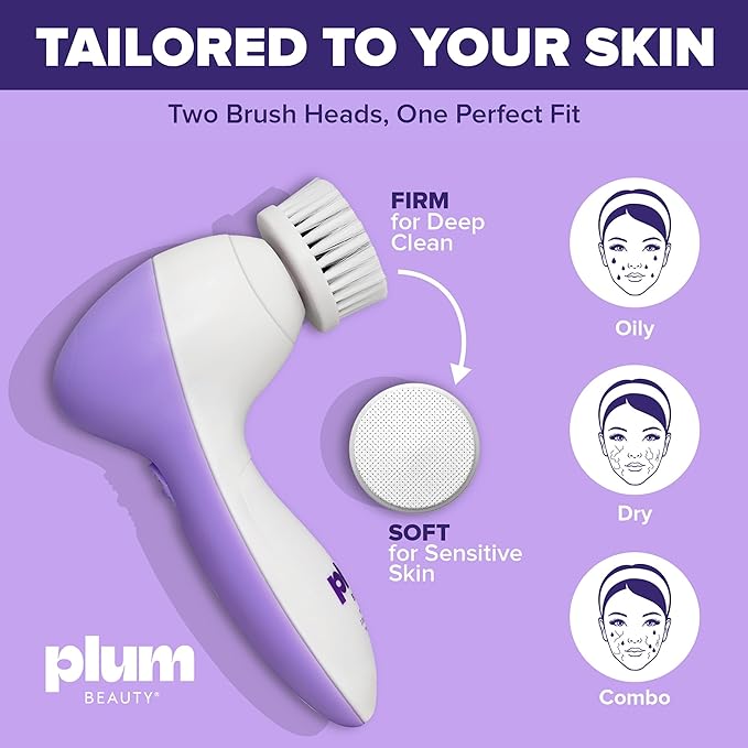 Plum Beauty Perfecting Facial Mask, Reusable up to 20 Times Silicone Face Mask for Skincare Routine, Facial Wrap for Serum and Cream Application, Face Mask Cover with Ear Loops