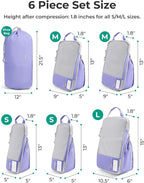 BAGSMART 6 Set /4 Set/2 Set Compression Packing Cubes for Travel, Lightweight Luggage Organizer Bags, Durable Space Saver Bags Travel Essentials