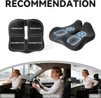 18x16 Inch Memory Foam Seat Cushion for Office Chair, Car & Travel, Ergonomic Chair Cushions for Long Sitting, Thick Supportive Seat Pad with Non-Slip Bottom, Washable Cover, Black