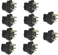 Ceptics India, Nepal BS-546 Travel Power Plug Adapter Accepts NEMA 5-15R - ETL Certified - Industrial Grade (IG-10-10PK)