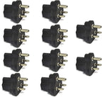 Ceptics India, Nepal BS-546 Travel Power Plug Adapter Accepts NEMA 5-15R - ETL Certified - Industrial Grade (IG-10-10PK)