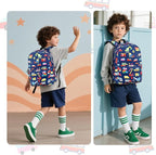 CAMTOP Preschool Backpack for Kids Boys Girls Toddler Backpack Kindergarten School Bookbags for Age 3-8 (Navy Vehicle)