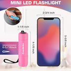 EverBrite Mini Flashlight 3-Pack, Small Flash Lights 9 AAA Batteries Included, Pink/Green/Blue LED Flashlights with Lanyard for Camping/Emergencies
