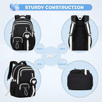 MOONBABY Girls Backpack, Kids Backpack for Girls, School bag for Primary Elementary Teenage, Middle School Students Bookbag