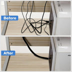 JOTO 1 Pack Cable Management Sleeve, 10 Feet Cord Organizer System with Zipper for TV Computer Office Home Entertainment, Flexible Cable Sleeve Wrap Cover Wire Hider System -Black