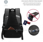 Swissdigital Design Travel Laptop Backpack for Men and Women, College Backpack with USB Charging Port for Fits 16 Inch Notebook, Grey | SD1670-02