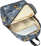 CAMTOP Preschool Backpack for Kids Boys Girls Toddler Backpack Kindergarten School Bookbags for Age 3-8 (Engineering Car Grey)