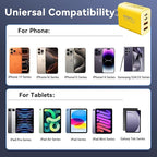 USB C Wall Fast Charger Block, 40W 4-Port Type C Chargers Fast Charging Blocks PD Power Charger Adapter+QC 3.0 USB Multiport Charger Brick for Phone 17/16/15/14/13/12 Pro Max, i-Pad, Galaxy S25-2Pack