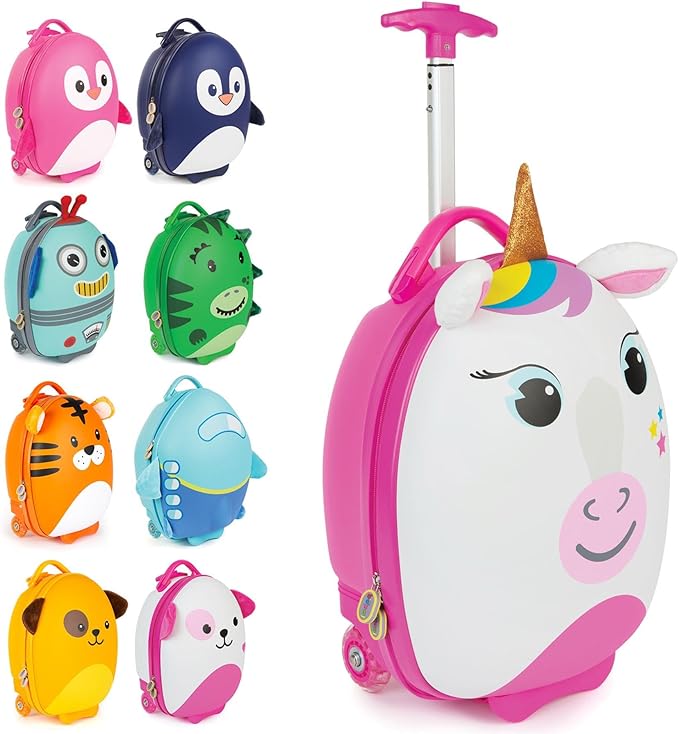 boppi - Children's Suitcase - Tiny Trekker Children's Trolley Suitcase - Boys & Girls Suitcase - Suitable as Cabin Luggage - 17 L