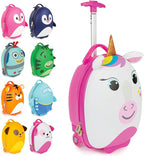 boppi - Children's Suitcase - Tiny Trekker Children's Trolley Suitcase - Boys & Girls Suitcase - Suitable as Cabin Luggage - 17 L