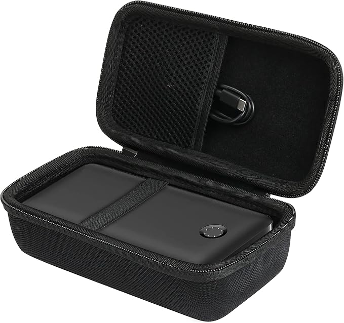 khanka Hard Travel Case Replacement for Anker 347 Power Bank (PowerCore 40K), 40,000mAh Battery Pack, Case Only (Black)