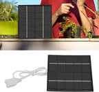 Alomejor Portable Solar Charger,efficient 1.2W 5V mini polycrystalline Solar Panel USB for Travelers Hikers Campers Emergency Outdoor use