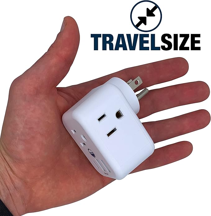 Cruise Approved Power Strip Non Surge Protector for Cruise Ship Multi Plug, 6 Outlets, 2 USB-A, 1 USB-C, & 3 AC Outlet for Carnival, Celebrity, Princess, Norwegian & Major Lines in 2026 & 2027