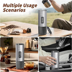 3-in-1 Portable Espresso Maker 20 Bar Self-Heating Stainless Steel Fits Ground Coffee & Nespresso Capsules USB-C Rechargeable for Camping Car Hiking Office