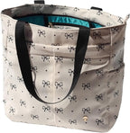 ESVAN Original Floral Tote Bag Large Shoulder Bag with Multi Pockets for Gym Travel Beach Daily Bags