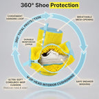 Shoe Washing Machine Bag for Washer & Dryer, Mesh Laundry Shoe Bag with Brush & Shoe Trees, Sneaker Cleaning Bag, Reusable Shoe Cleaner, Fits Up to Size 13