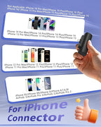 Miady 2-Pack Mini Portable Charger Built-in Connector for iPhone 14/13 Series, 5000mAh Small Power Bank 5V 2.1A Output Ultra-Compact Battery Pack Compatible with iPhone 12/11/XR etc Not for Android