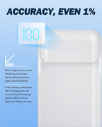 Power-Bank-Portable-Charger 49800mAh Portable Phone Charger Power Bank with 3 Built-in Cable(USB-C, iOS, USB-A), 22.5W Fast Charging LED Display External Battery Pack for iPhone Android Samsung, etc