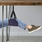 Airplane Foot Hammock Adjustable Travel Footrest Portable Leg Sling for Airplane and Office Under Desk Use Dark Blue Mesh Fabric for Long Flights and Car Trips