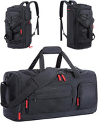BAGSMART Gym Bag for Women & Men, 35L/63L Sports Travel Duffel Backpack with Shoe Compartment Laptop Compartment, Water Resistant Carry On Weekender Bag for Airplane