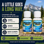 Elite Trail Magic- 2 pack- Made In USA- Wander Wash Biodegradable Castile Soap – Ultralight (2) 1 oz Concentrated Liquid Soap for Camping -Travel & Backpacking – All Purpose, Unscented (2)