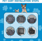 BYGD Pet Dog Booster Seat, with 12 PVC Upgraded Support Tubes and Clip-On Safety Leash, Breathable and Foldable Pet Car Basket, Stable Suitable for Small and Medium Pets