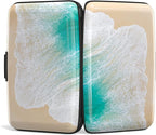 Credit Card Holder, Mini Aluminum Card Wallet RFID Blocking Slim Metal Hard Card Case for Women Men, Beach