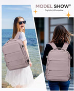 Travel Backpack Carry On Flight Aapproved Personal Item Travel Bag Mochila De Viaje Travel Backpack For Men Spirit Airlines Personal Item Bag 18x14x8 Carry On Backpack For Airplanes Lotus Root Pink