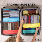 Large Packing Cubes for Travel - 5pc Packing Cubes for Suitcases - Lightweight Luggage Organizer Bags (Non-Compression)