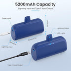 Mini Portable Charger Power Bank for iPhone,5200mAh Portable Phone Charger, Ultra-Compact PD Fast Charging Battery Pack Compatible with iPhone 14/14 Plus/Pro Max/13/12/12 Mini/11/XS/XR/X/8/7/6/6s