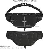 Fanny Pack for Women Men, Water-Resistant Travel Waist Pack with RFID Blocking, Wide Opening Crossbody Belt Bag for Phone, Passport, Small Hip Pack for Running, Hiking, Workout（Black）