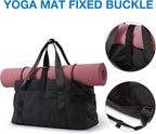 BAGSMART Gym Bag for Women, Carry on Weekender Overnight Bag, Travel Duffel Bags with Trolley Sleeve, Personal Item Travel Bag Tote Bag Workout Dance Bag(Black,Medium)