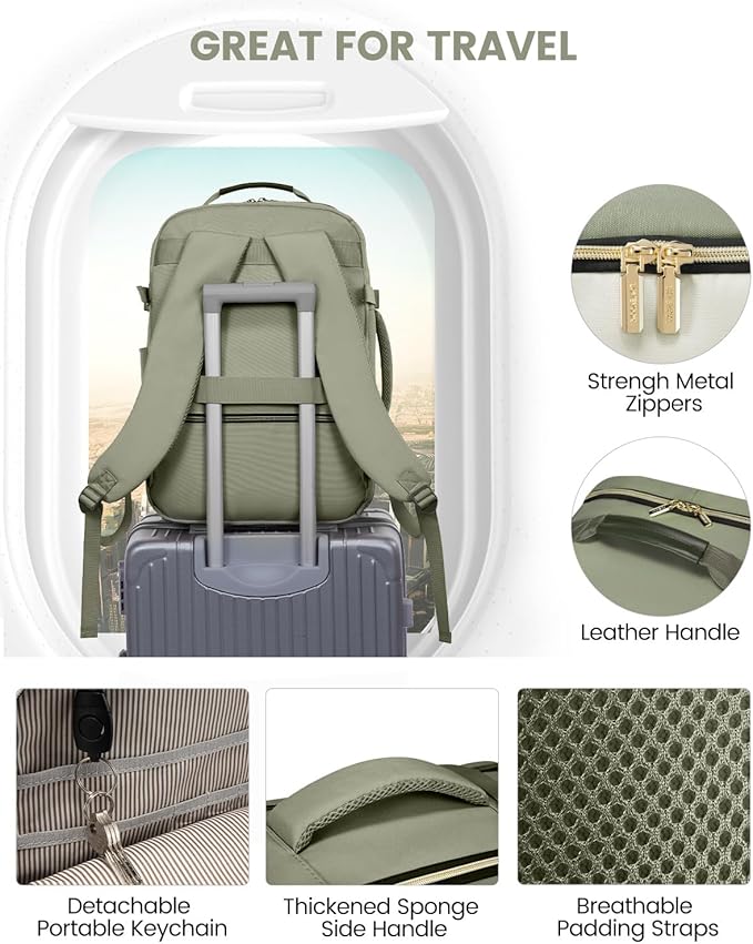 LOVEVOOK 50L Travel Backpack for Women & Men, Airline Approved Carry On Luggage with 3 Packing Cubes, TSA Overnight Bags, Waterproof Personal Item Bag, Weekender Essentials Backpacks fits 17" Laptop