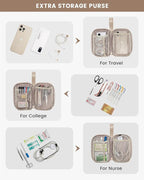 LOVEVOOK Laptop Backpack for Women, 15.6 Inch Work Laptop Bag with USB Port, Fashion Teacher Nurse Backpack Purse, Waterproof Travel Computer Backpack with Organizer Bag, 2PCS