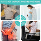 Inflatable Travel Seat Cushion for Airplane - Portable Air Pad with Built-in Pump for Long Flights & Car Rides - Ergonomic Tailbone Pain Relief for Office Chair, Wheelchair, Stadium