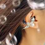 Bow Rhinestone for Clip on Earbuds Open Ear Accessories, Elegant Zirconia Decorative Earphone Accessories, Removable Exquisite DIY Decoration