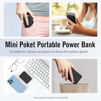 S22 Portable Charger, Mini Colorful Power Bank, PowerNano, 5000mAh External Battery Pack Compatible with iPhone 15/14/13/12/11/X All Series and Android Phone,Apricot