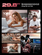 LISEN USB C to USB C Cable, 5-Pack [3.3/3.3/6.6/6.6/10FT] Pink for iPhone 17 Charger Cord, 60W C to C Cable Fast Charging for iPad, iPhone 17 Air 16 15 Pro Max, Samsung Z Flip 7/S25/S24