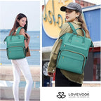 LOVEVOOK Laptop Backpack for Women,18 Inch Professional Womens Travel Backpack Purse Computer Laptop Bag Nurse Teacher Backpack,Waterproof College Work Bags Carry on Back Pack with USB Port,Mint Green