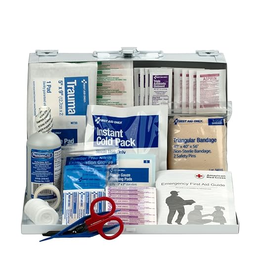 First Aid Only 224-U/FAO OSHA-Compliant 25-Person Emergency First Aid Kit for Office, Home Renovation, Job Sites, and Construction Vehicles, 106 Pieces