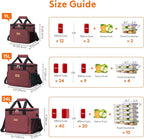 Lifewit Medium Lunch Bag, Insulated Lunch Box, Soft Cooler Cooling Tote for Adult Men Women, Burgundy 12-Can (9L)