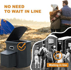 Ann Katy Upgrade XL Portable Toilet for Adults, Extra Large Portable Travel Floding Toilet, Camping Tall Toilets with Lid for Adults and Kids Compact Potty for Car,Hiking,Beach and Camping