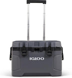 Igloo Trailmate 52Qt Wheeled Cooler, Insulated Hard Shell Ice Chest, Carbonite