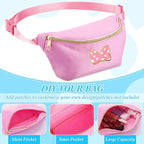Amylove 9 Pieces Fanny Packs Nylon Waist Bag Zipper Travel Running Bag with Adjustable Strap for Women Men(Nylon,Bright Colors)