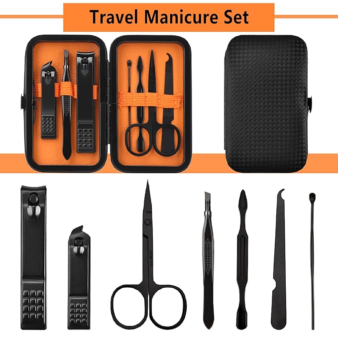 Manicure Set Men Nail Clipper Set Personal Care Nail Grooming Kits Travel Nail Care Set Manicure Tools Fenlebeneil Nail Clippers Pedicure Kit Basic Nail Care Tools Gift for Men Women