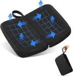 Dunzy Travel Seat Cushion Portable Airplane Seat Cushion 14.6" × 10.4" Foldable Memory Foam Comfort Pad for Stadium, Flights, Office, Camping, Bleachers