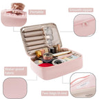 Queboom Travel Makeup Bag Cosmetic Bag Makeup Bag Toiletry bag for women and men (Pink-3pcs)