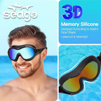 Swim Goggles No Leaking Anti-Fog Pool Goggles Swimming Goggles for Adult Men Women Youth, UV Protection 180° Clear Vision