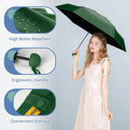 Yoobure Travel Umbrella Portable Compact Umbrellas, Pocket Mini for Purse, Umbrellas for UV Sun & Rain Small for Backpack, Umbrella with Case Folding for Kids Women